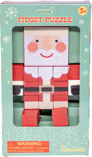 Holiday Wooden Fidget - Santa
