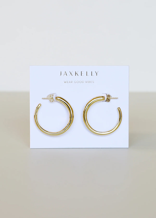 Everyday Gold Hoop Earrings - Medium