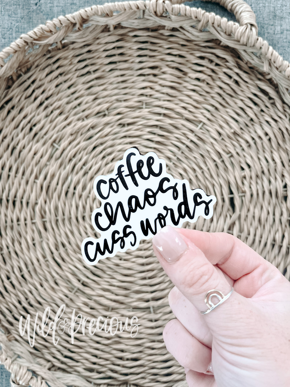 Coffee Chaos Cuss Words Sticker
