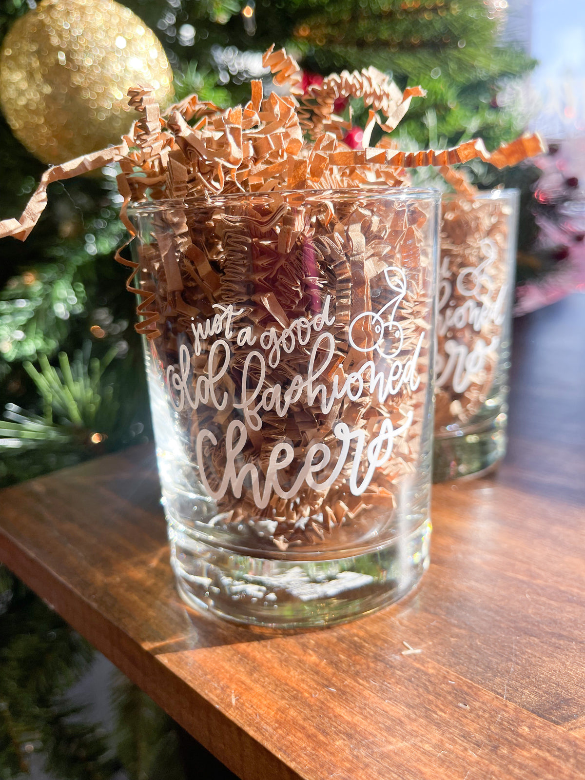 Old Fashioned Cheers Glass