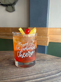 Old Fashioned Cheers Glass