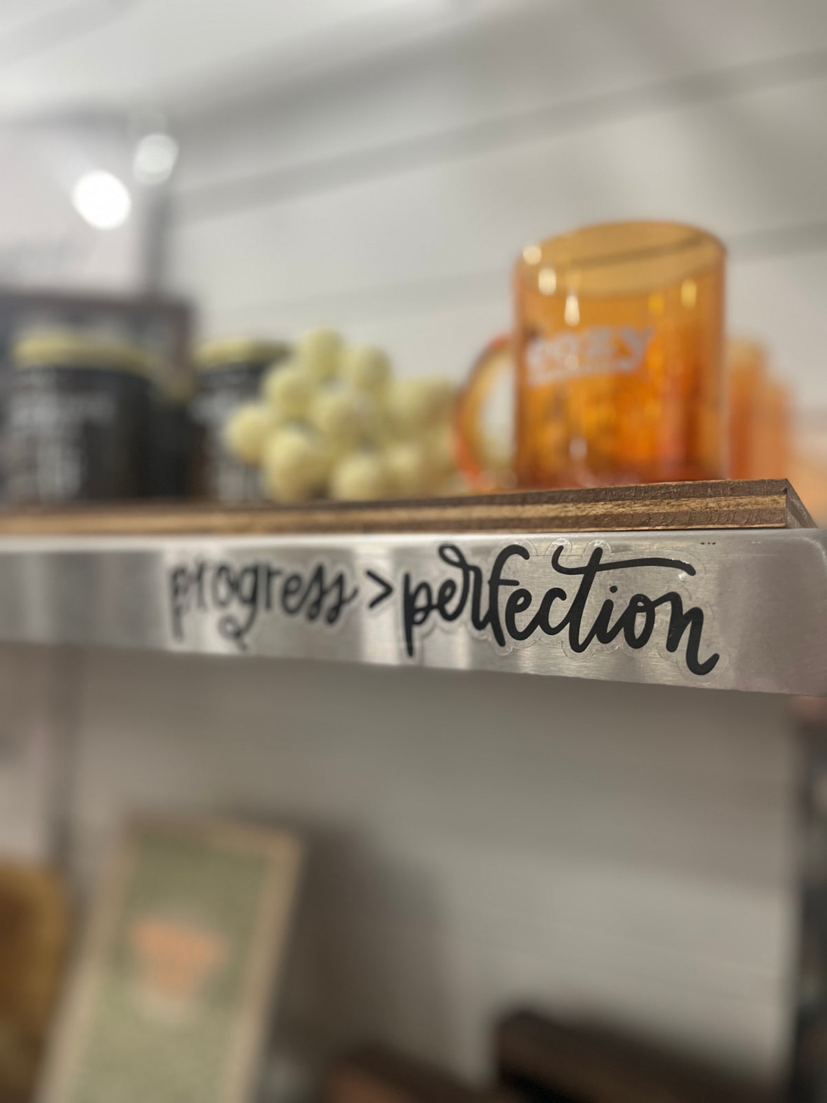 Progress > Perfection Decal Sticker