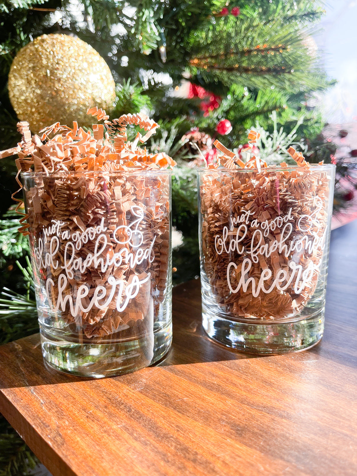 Old Fashioned Cheers Glass