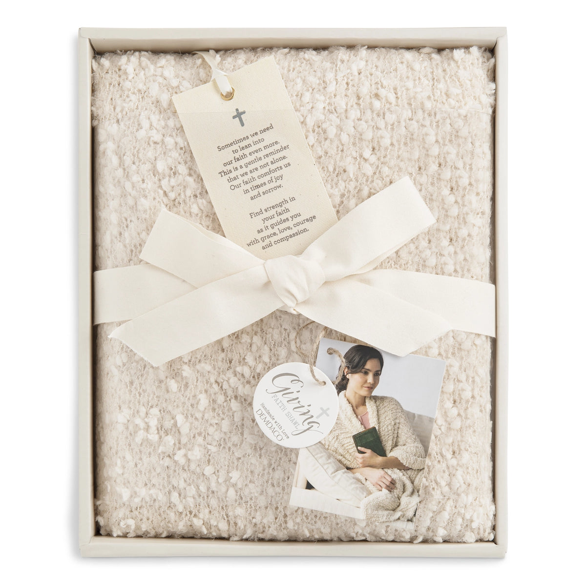 Faith + Strength Shawl - Ivory