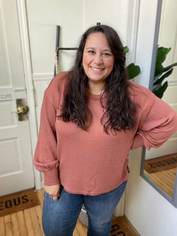 Terracotta Everyday Long Sleeve Top