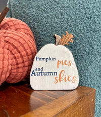 Mini wooden pumpkin decor