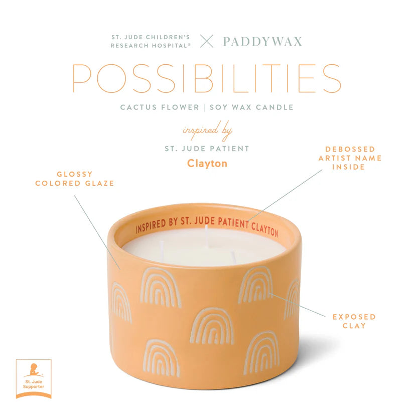 St. Jude Giveback "Possibilities" 11 oz. Candle - Cactus Flower