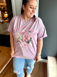 Bloom With Grace Lavender Graphic Tee