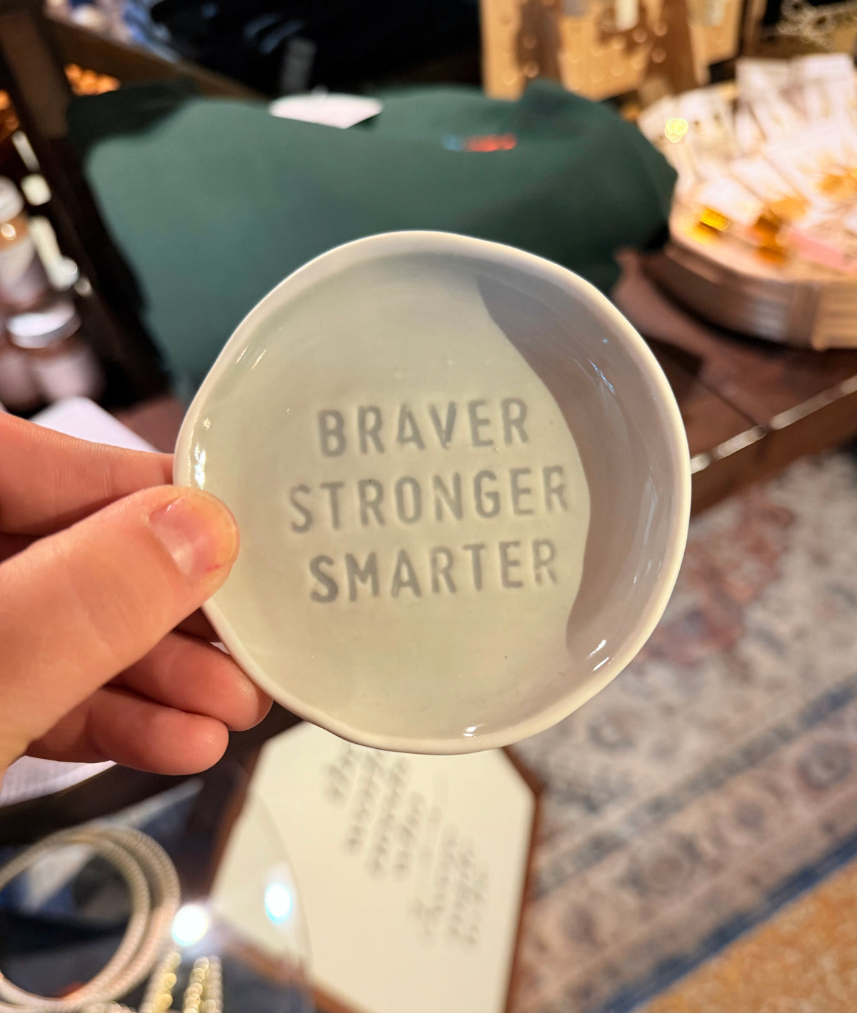 Braver Stronger Smarter Stamped Mini Tray