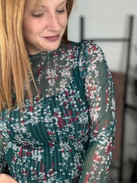 Holly Floral Print Sheer Top