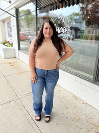 Taupe Solid Tank Top