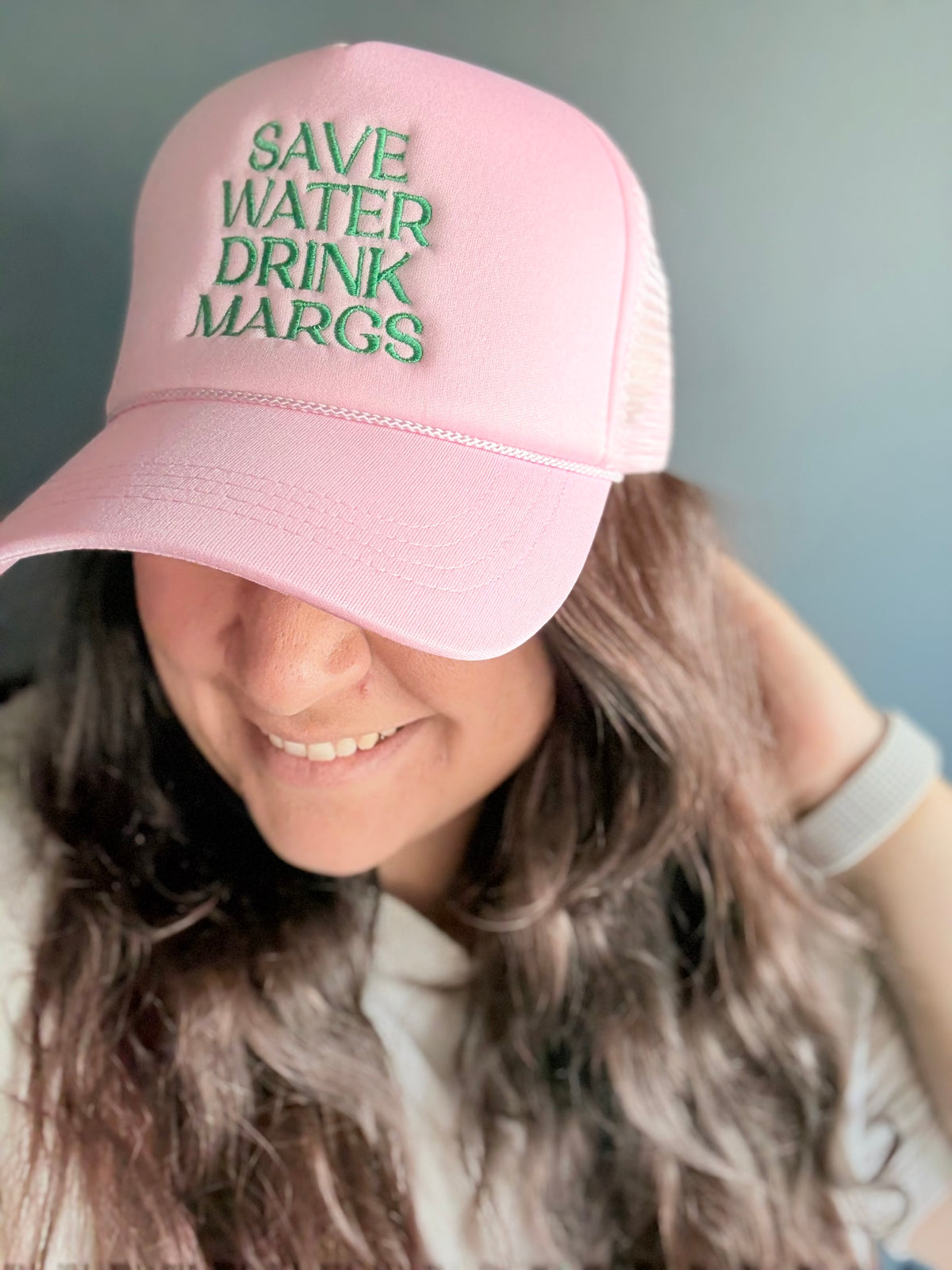 Save Water Drink Margs Embroidered Trucker Hat
