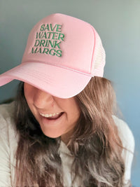 Save Water Drink Margs Embroidered Trucker Hat