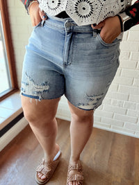 Reese Distressed Denim Shorts