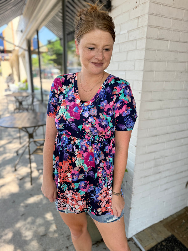 Festival of Flowers Babydoll Top
