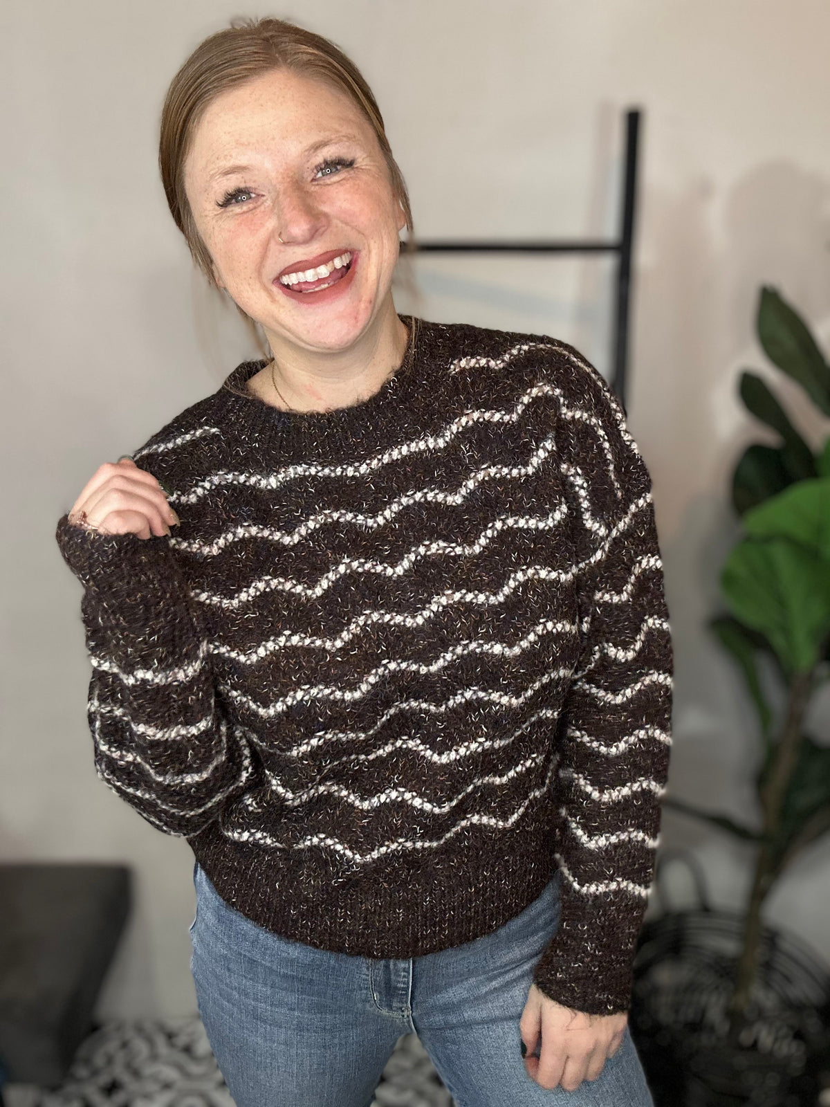 Chocolate Confetti Knit Sweater