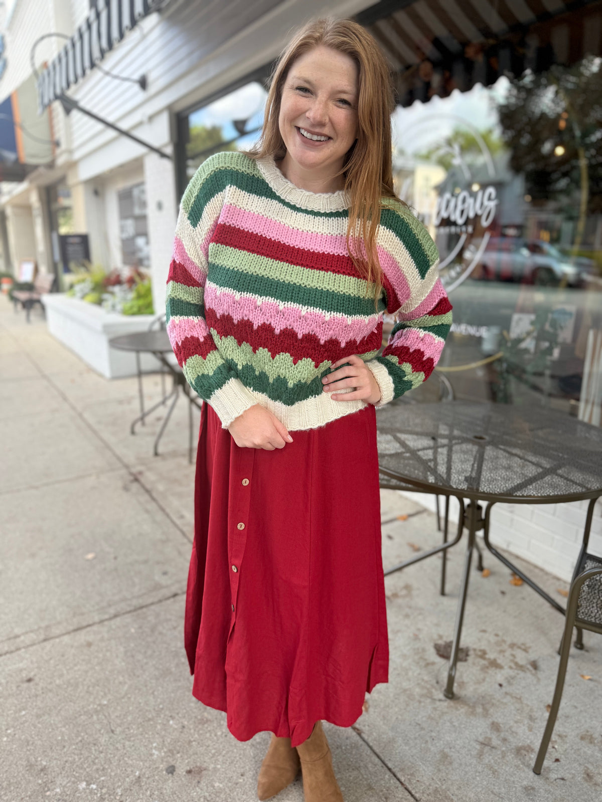 Pastel Rainbow Knit Sweater