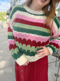 Pastel Rainbow Knit Sweater