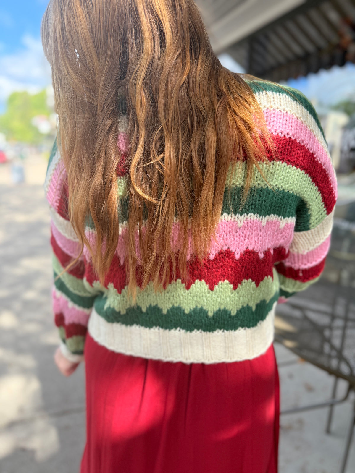 Pastel Rainbow Knit Sweater