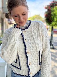 Nancy Detailed Navy Cardigan