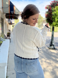 Nancy Detailed Navy Cardigan