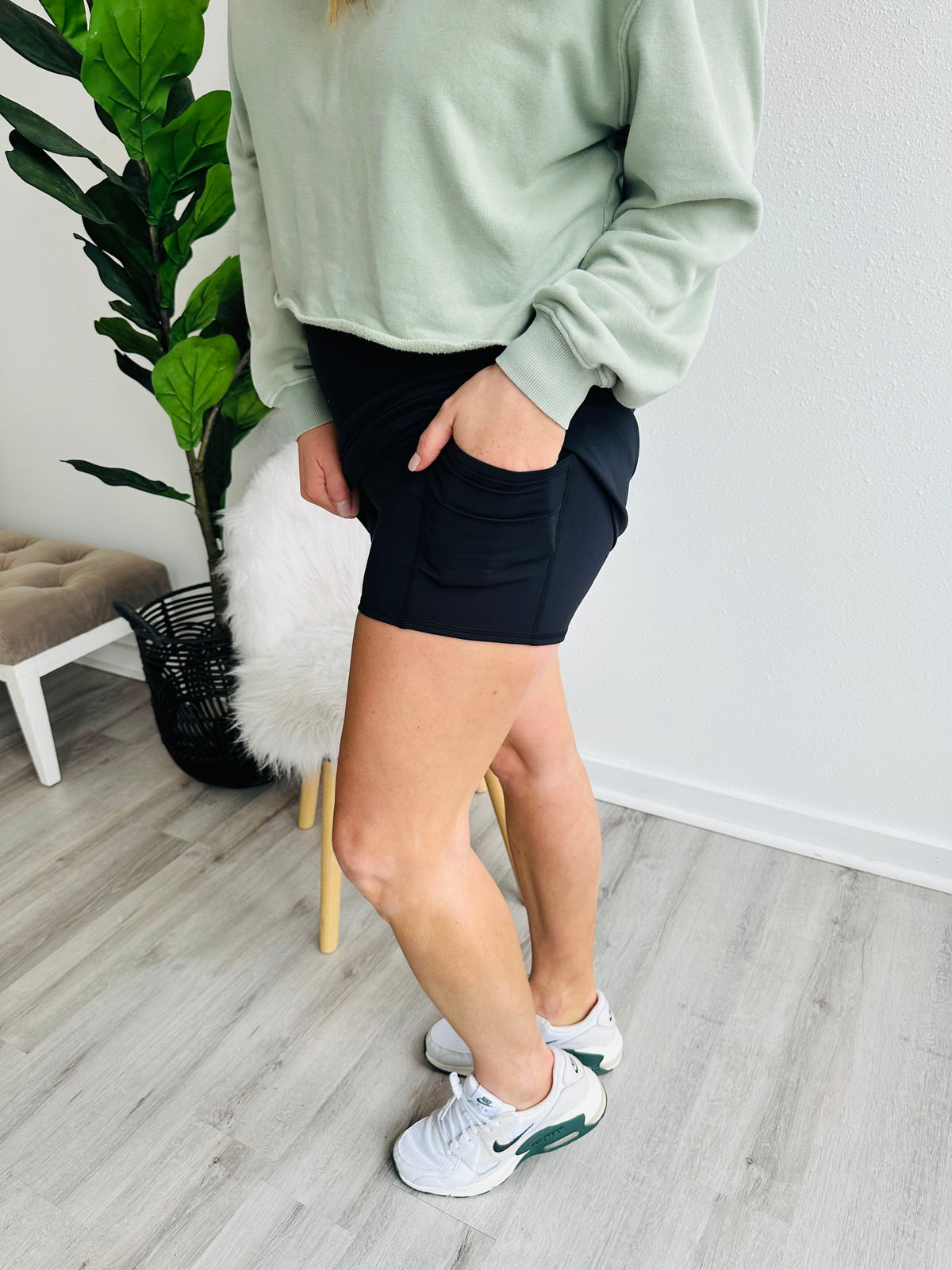 Criss Cross Black Skort