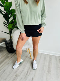 Criss Cross Black Skort