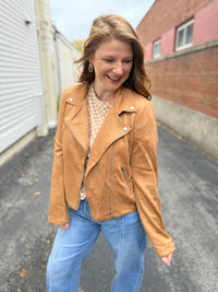 Soft Camel Moto Jacket