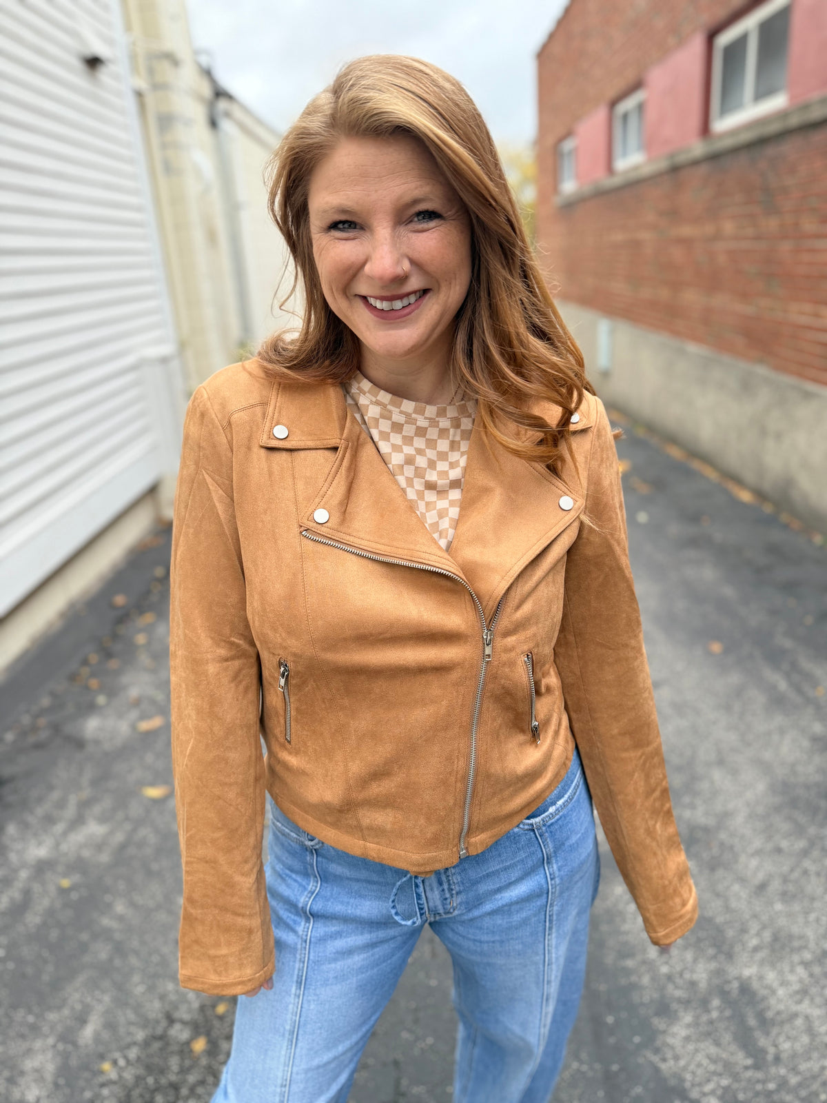 Soft Camel Moto Jacket