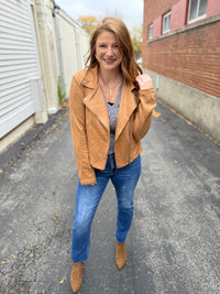 Soft Camel Moto Jacket