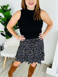 Tiered Floral Skirt