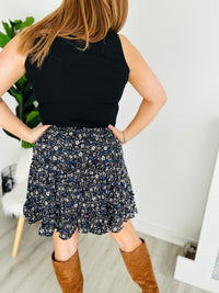Tiered Floral Skirt