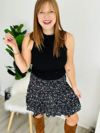 Tiered Floral Skirt