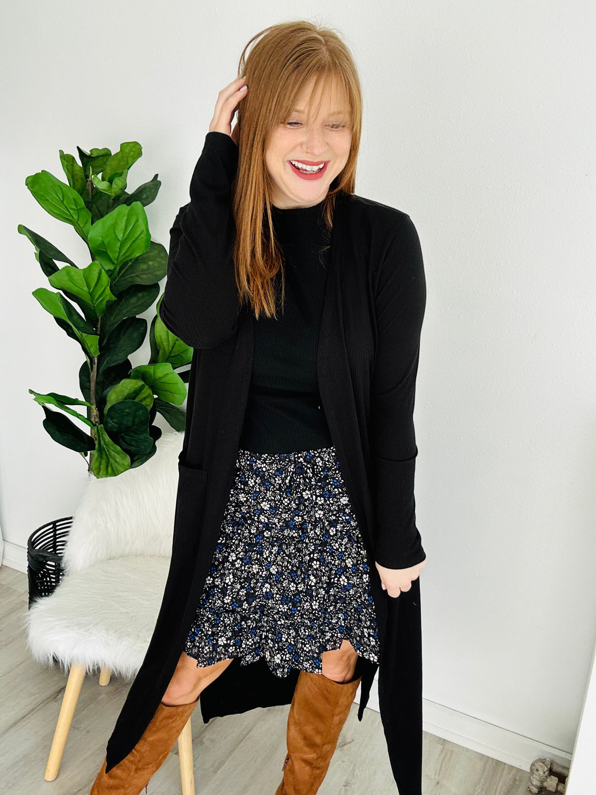 Tiered Floral Skirt