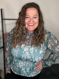 Holly Floral Print Sheer Top