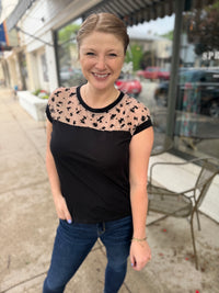 Sheer Delight Black Top