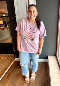 Bloom With Grace Lavender Graphic Tee