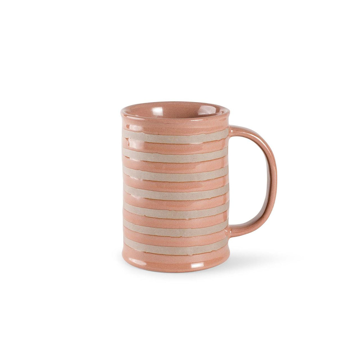 Neutral Stripe Stoneware Mug
