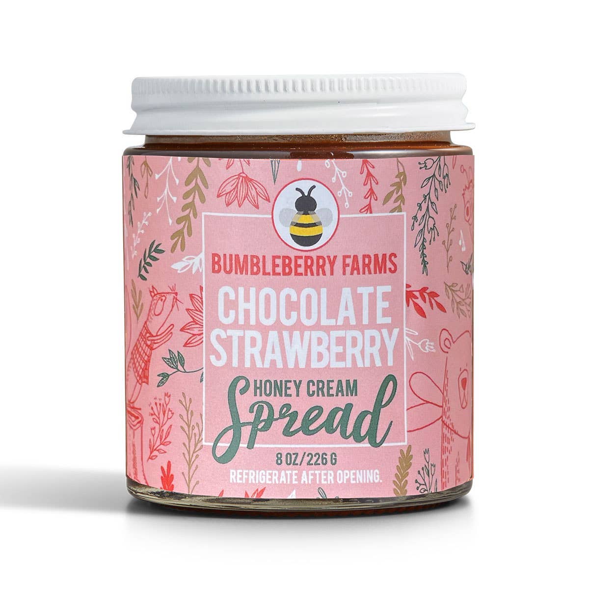 Chocolate Strawberry Honey Cream Spread - 8oz