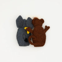 Elephant + Monkey Finger Puppets