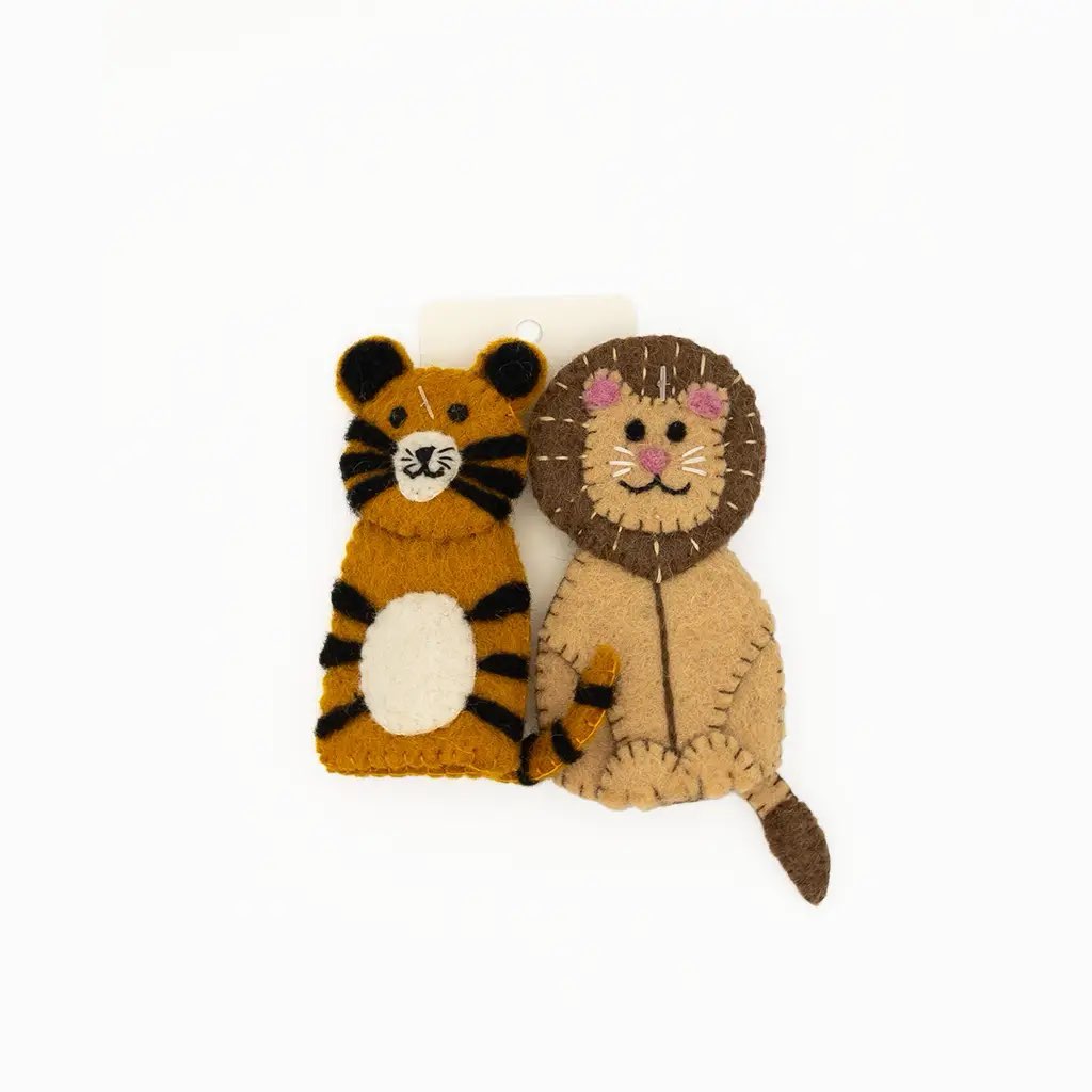 Lion + Tiger Finger Puppets