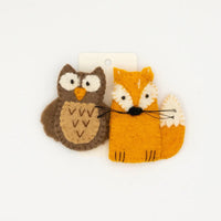 Owl + Fox Finger Puppet