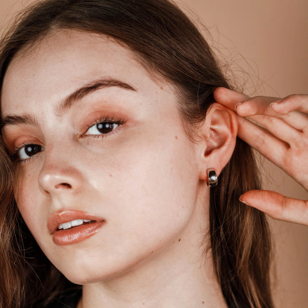 Silver Hoop - Wide - Earrings