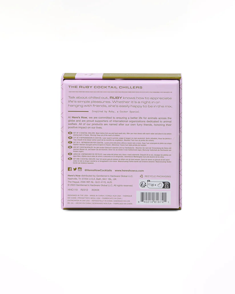 The Ruby Cocktail Chillers - Set of 4