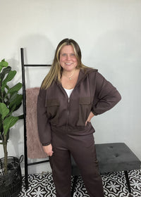 Two Toned Espresso Pocket Joggers**
