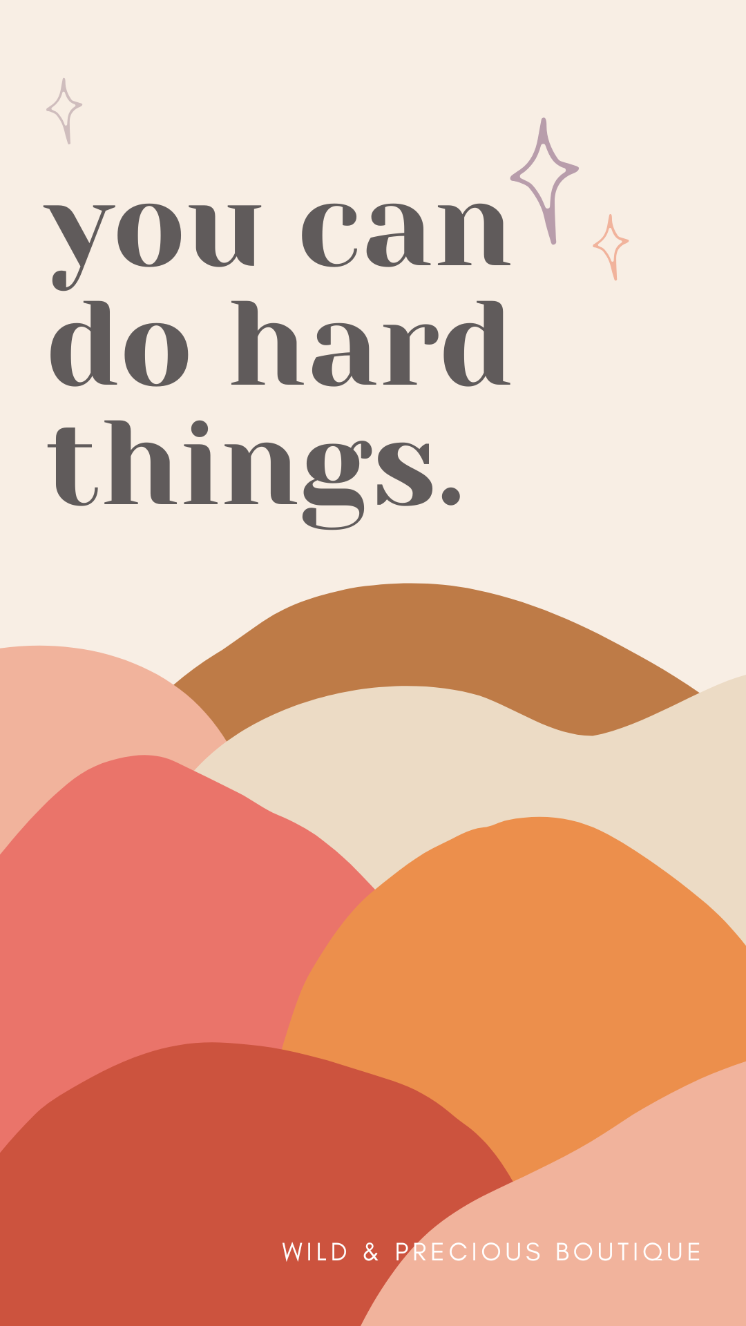 You Can Do Hard Things Wallpaper - FREEBIE
