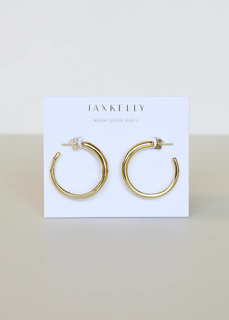 Everyday Gold Hoop Earrings - Medium
