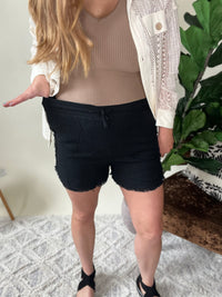 Midnight Breeze Linen Shorts
