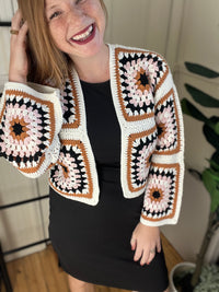 Blushing Gold Crochet Cardigan