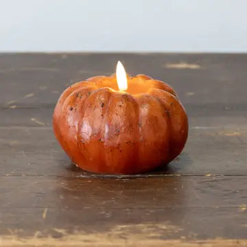 3.5" Short Pumpkin 3D Flame Candle